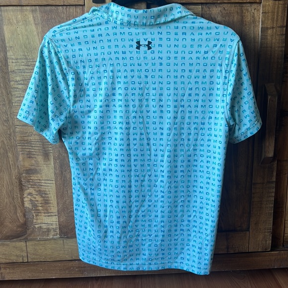 Under armor, teal polo size double extra large kids - Picture 3 of 3